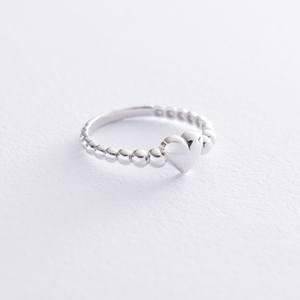 Кольцо "Сердце" в белом золоте - Ювелирные изделия Mono