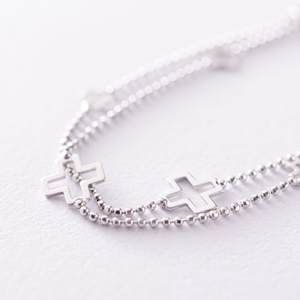 Браслет "Крестики" в белом золоте Браслет "Крестики" в белом золоте - Интернет-магазин MONO