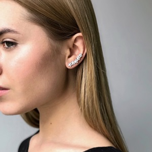 золотые серьги без камней Mono