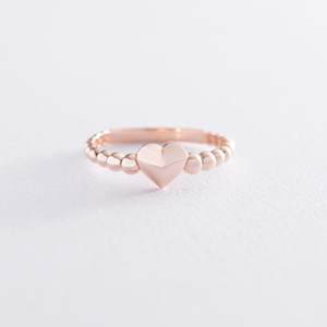 Кольцо "Сердечко" в красном золоте - Ювелирные изделия Mono