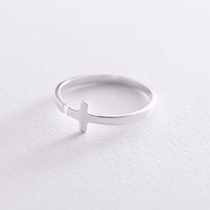 кольцо с крестиком Mono