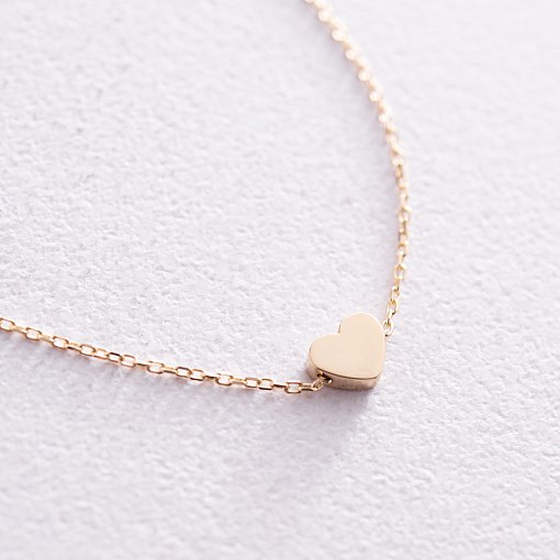 Браслет "Сердечко" в желтом золоте б05185 3