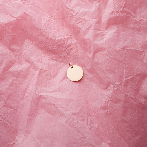 Кулон для гравировки в красном золоте (21 мм) п03102 5