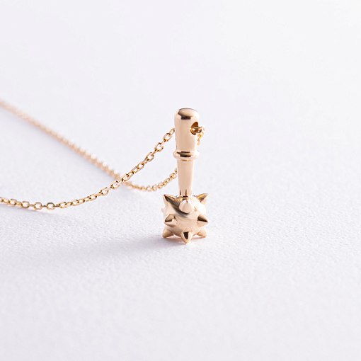 Колье "Булава" в желтом золоте кол02260 4