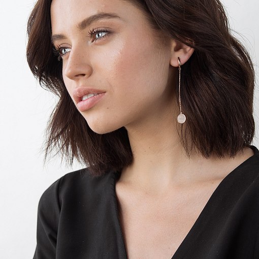 Серьги "Монетки" с красного золота с06398 2