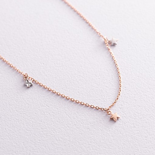 Золотой браслет на ногу "Звезды" б04584 3