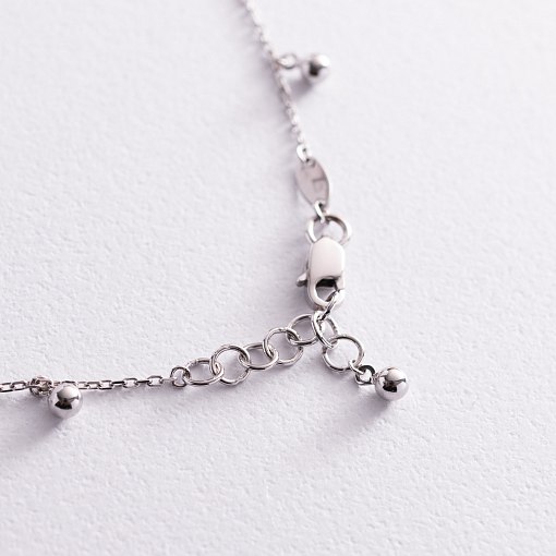 Золотой браслет "Шарики" на ногу б04808 5