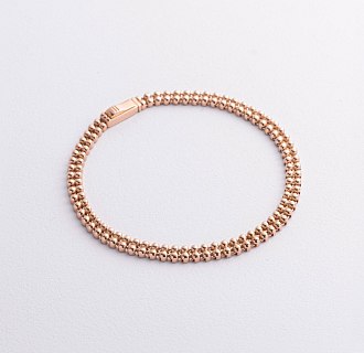 Браслет "Шарики" в красном золоте б05785