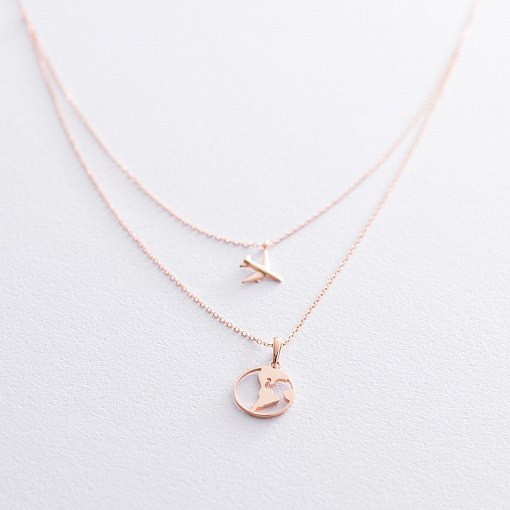 Кольє в червоному золоті 