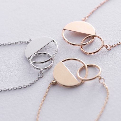 Золотой браслет "Переплетение" б04374 18