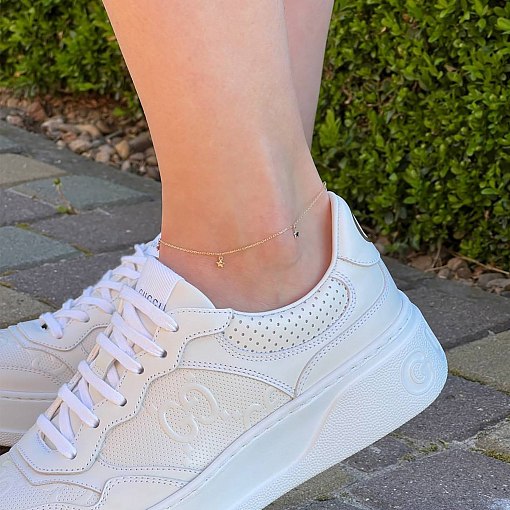 Золотой браслет на ногу "Звезды" б04584 5