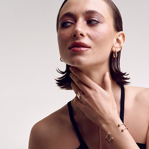 Жесткий браслет "Шарики" (красное золото) б05566 8