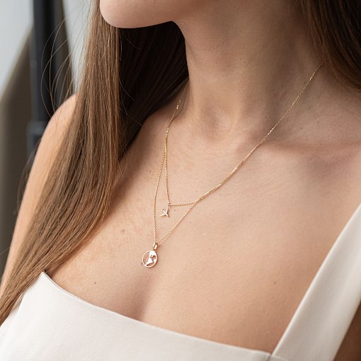 Кольє в жовтому золоті 