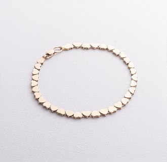 Браслет "Сердечки" в желтом золоте б05783