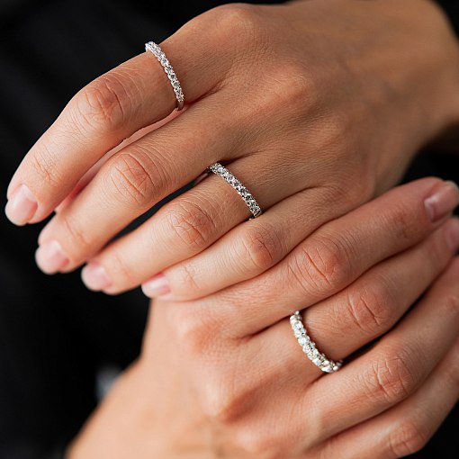 Золотое кольцо с бриллиантами кб0640lg 2