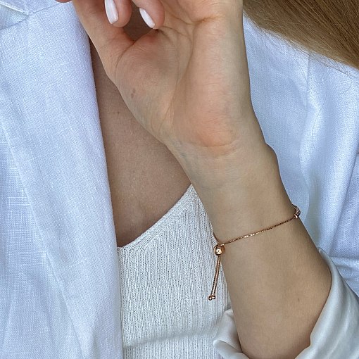 Кульковий браслет з червоного золота б04786 11