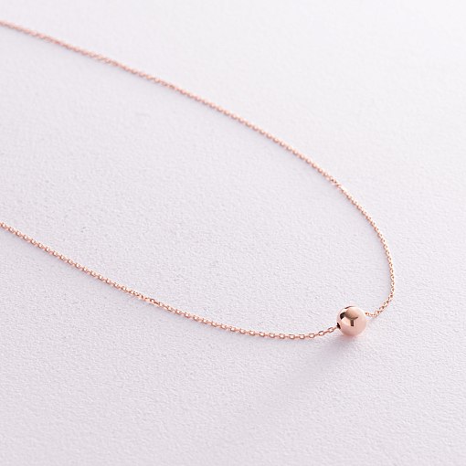 Колье "Шар" в красном золоте (0.5 см) кол01760 6