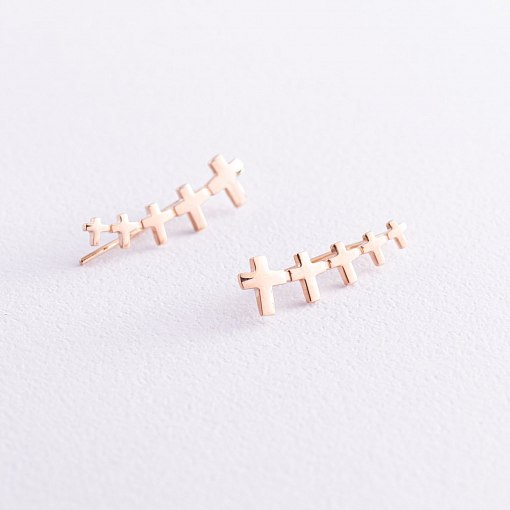 Золотые серьги - клаймберы Стремление с05958 5