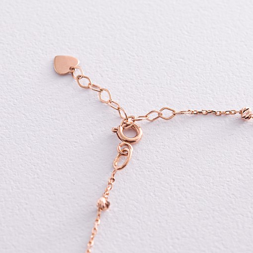 Браслет "Шарики" в красном золоте б04568 5