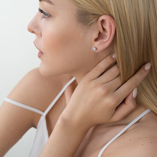 Серьги-пусеты Акцент с06233 4