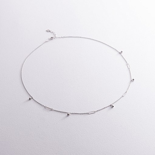 Кольє з кульками в білому золоті кол02385 5