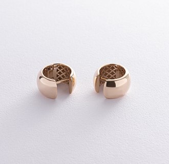 Серьги - кольца в желтом золоте с07061 №5