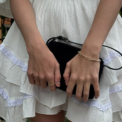 Золота Каблучка в стилі мінімалізм к05332 10