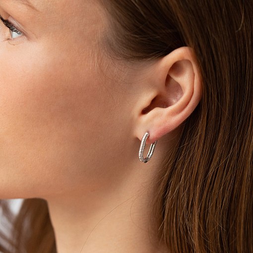 Серьги "Alisia" в белом золоте с09220 6