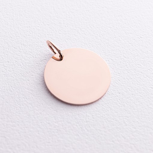 Кулон для гравировки в красном золоте (21 мм) п03102 3