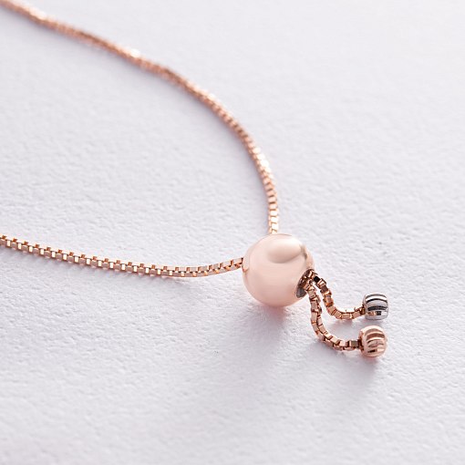 Браслет "Шарики" (желтое, белое золото) б04787 4