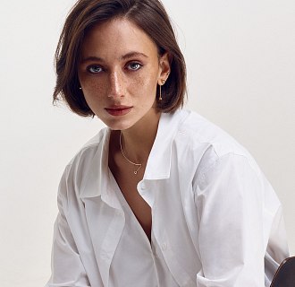 Серьга - каффа в красном золоте с07478 №6