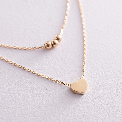 Подвійне золоте кольє 