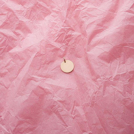 Кулон для гравировки в красном золоте (14 мм) п03101 7