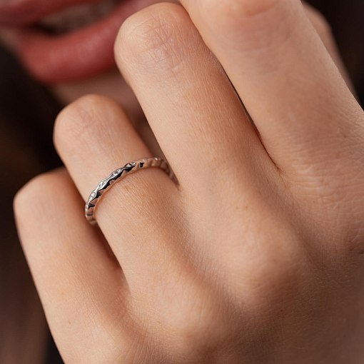 Кольцо в белом золоте к06595 2