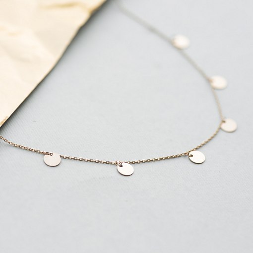 Золоте кольє з монетками 7 шт кол01417 4