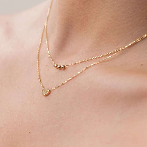 Подвійне золоте кольє 