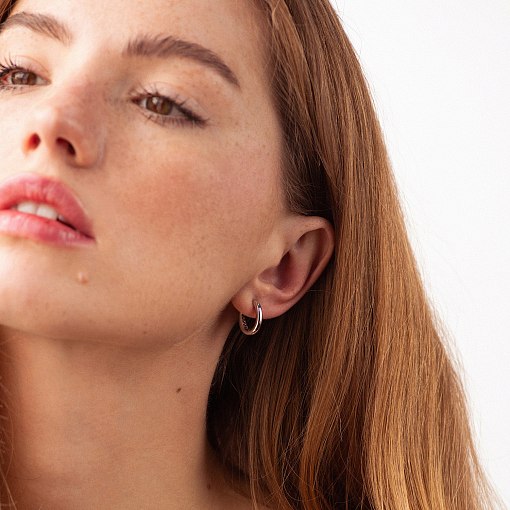 Серьги "Stella" в белом золоте с08880 2