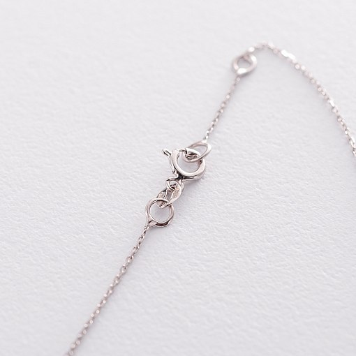 Браслет на ногу "Love" в белом золоте б04394 3