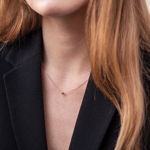 Колье "Шарик" в красном золоте кол02124 2