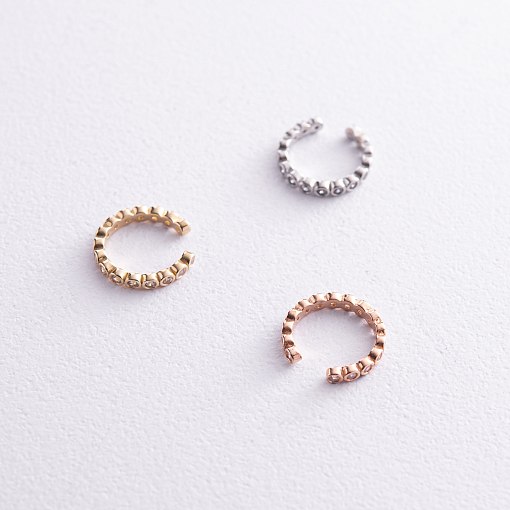 Каффа "Джессика" в желтом золоте (фианиты) с08026 9