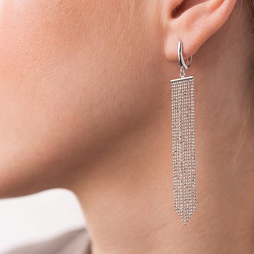 Золотые серьги "Водопад" с07876