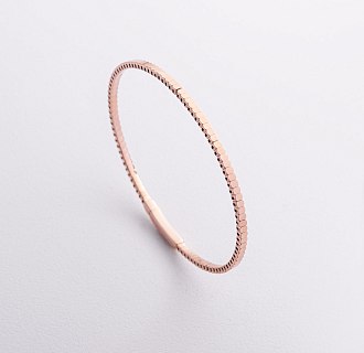 Жесткий браслет "Kylie" в красном золоте б05570