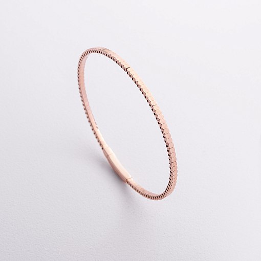 Жесткий браслет "Kylie" в красном золоте б05570