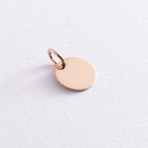 Кулон для гравировки в желтом золоте (11 мм) п03605 3