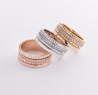 Кольцо "Sharon" с фианитами (красное золото) к08337 №7