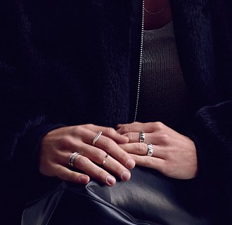 Кольцо "Jasmine" в белом золоте к08147 №8