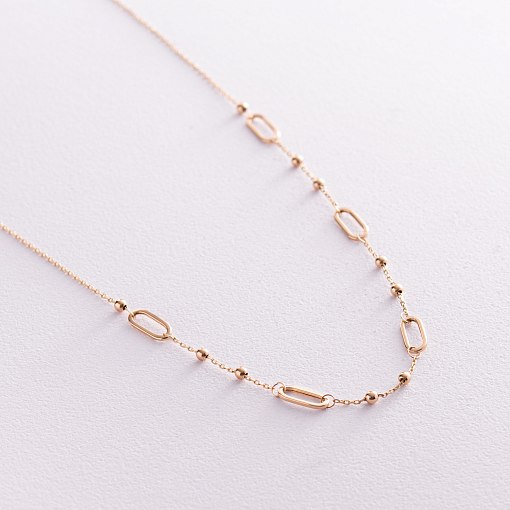 Колье - цепочка "Шарики" в желтом золоте кол02253