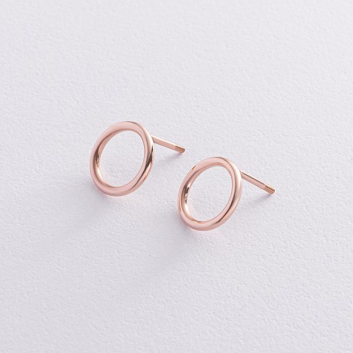 Золотые серьги "Круговорот" (1.25 см) с06682 6