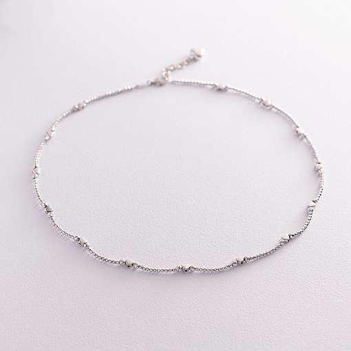 Золотое колье с сердечками кол01372