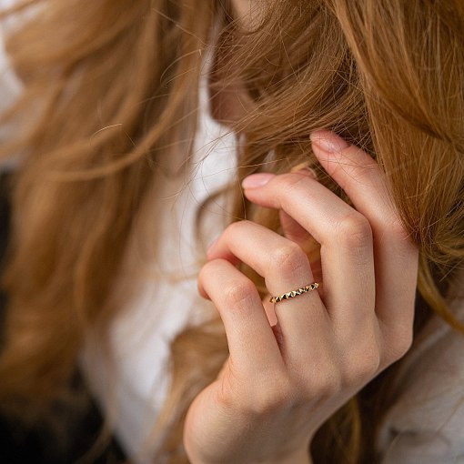 Кольцо "Mona" в желтом золоте к07407 10